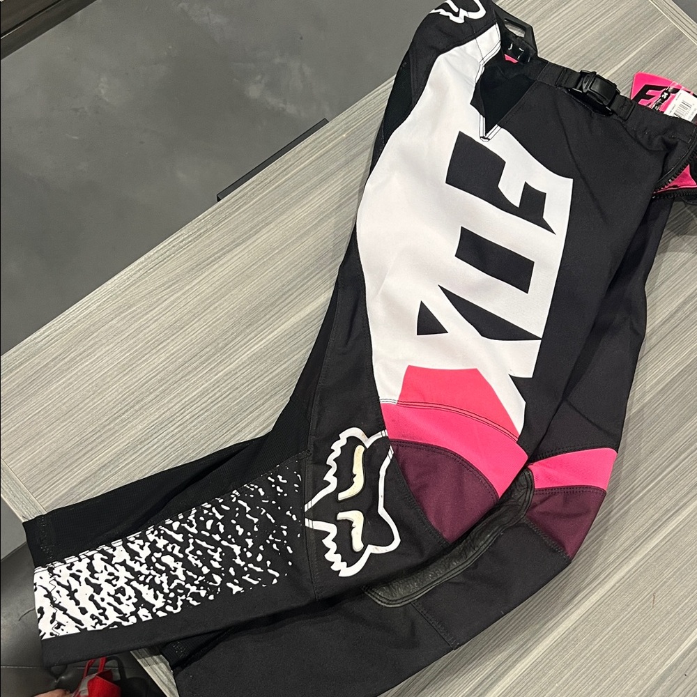 Fox Kids Black and Pink Graphic Pants